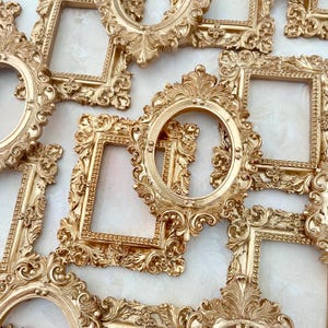 Mini Gold Frame Vintage Inspired for Lay-Flat Styling Kit, Small GoldFrame for Flatlay Wedding Details, Gold FlatLay Prop For VintageWedding