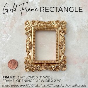 Flat Lay Prop Small Gold Frame for Wedding Styling, Replica of Antique ...