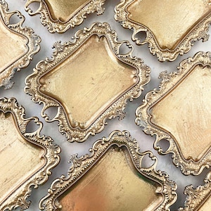 Gold Styling Tray, Vintage Gold Tray, Gold Ring Dish, Flat Lay Props Wedding Flat Lay Kit, Small Gold Styling Dish, Vintage Flat Lay Styling