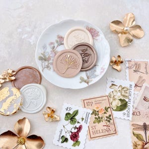 Flatlay Styling Props for BohoWedding, Lay-Flat Prop Kit for Flat Lay Photography Details, WaxStamps & FAUX Stamps for Wedding Details