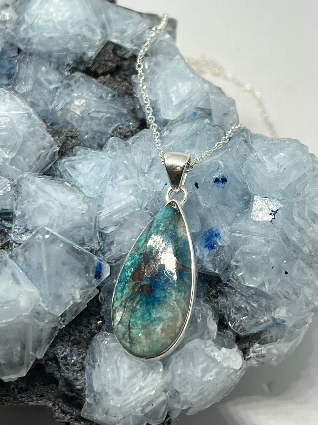 Handmade Jewelry Quantum Quattro Teardrop Necklace 925 Silver Etsy