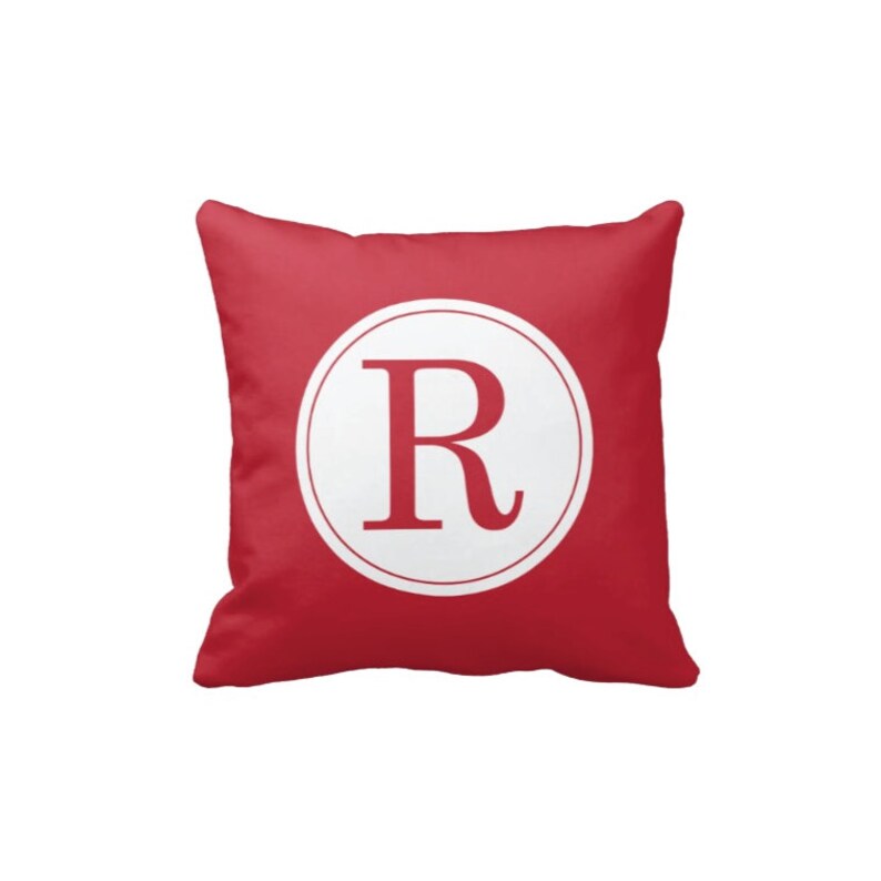 Custom Monogram Initial Throw Pillow & CoverPurple and White Etsy