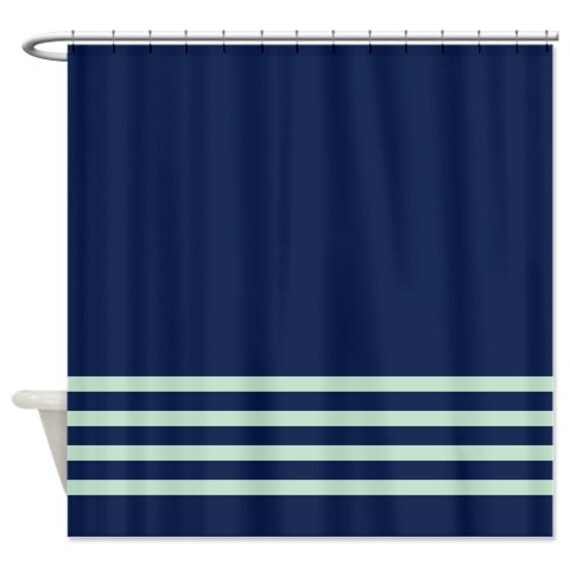 Striped Shower Curtain Navy Blue And, Nautical Striped Shower Curtains