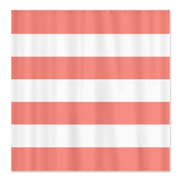 Coral Shower Curtain Etsy