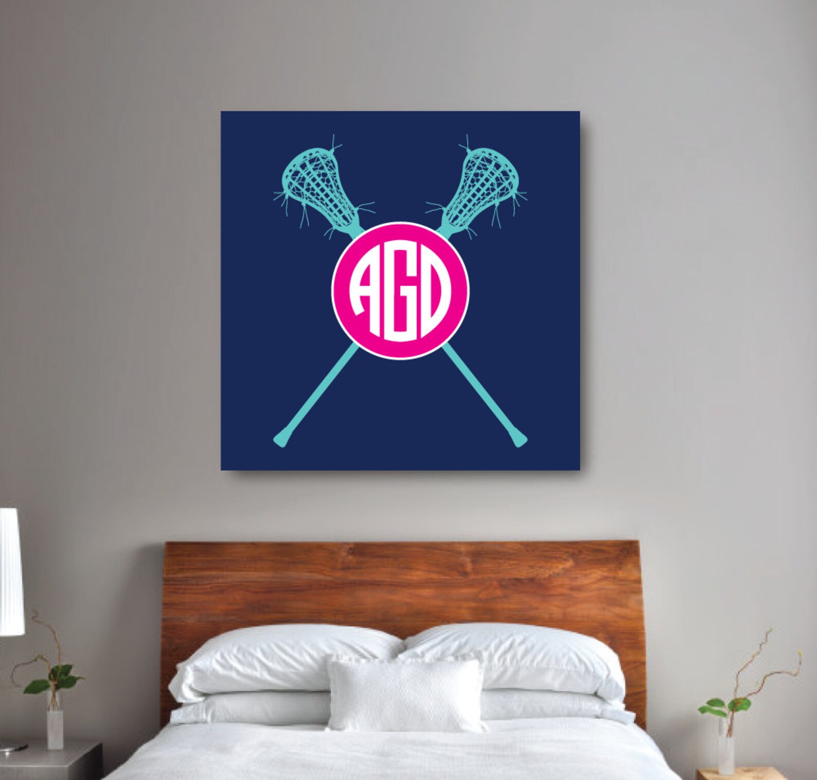 Girl's Lacrosse CANVAS LAX Stick Wall Art Lacrosse Room Etsy