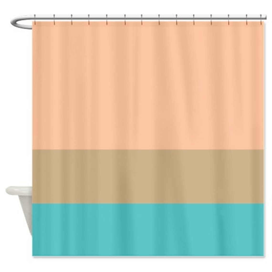 Custom Color Block Shower Curtainwhite/grey/pool OR Choose Etsy