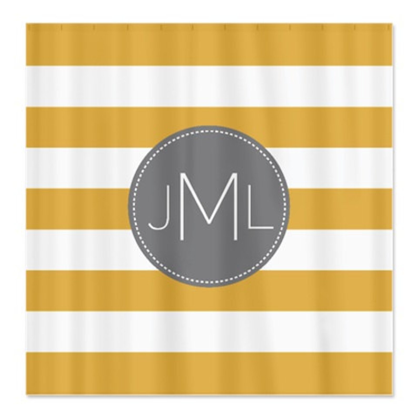 Personalized Striped Shower Curtain With Monogram Initialhot Etsy