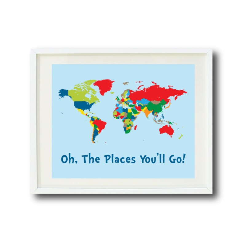 oh the places youll go quote art print 8x10 or etsy
