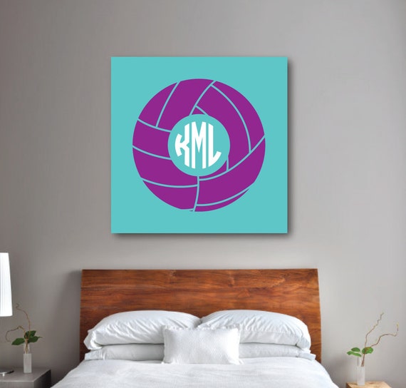 Volleyball Wall Art Girl S Bedroom Decor Volleyball Etsy