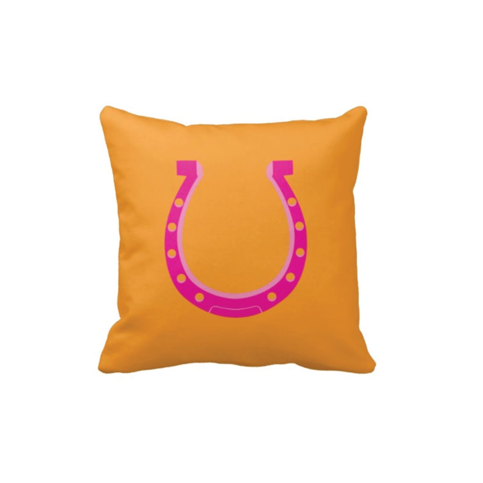 Custom Horseshoe Throw Pillow & CoverAfrican Violet and Hot Etsy