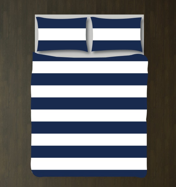 Custom Rugby Striped Duvet Bedding Set Navy Blue And - Navy Blue And White Striped Twin Bedding Custom Rugby Striped Duvet Bedding Set Navy Blue And - Navy Blue And White Striped Twin Bedding