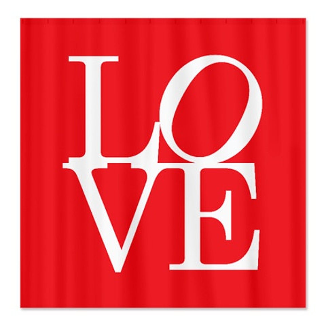 LOVE Shower Curtaingrey and Whitecustomcustomize With Etsy