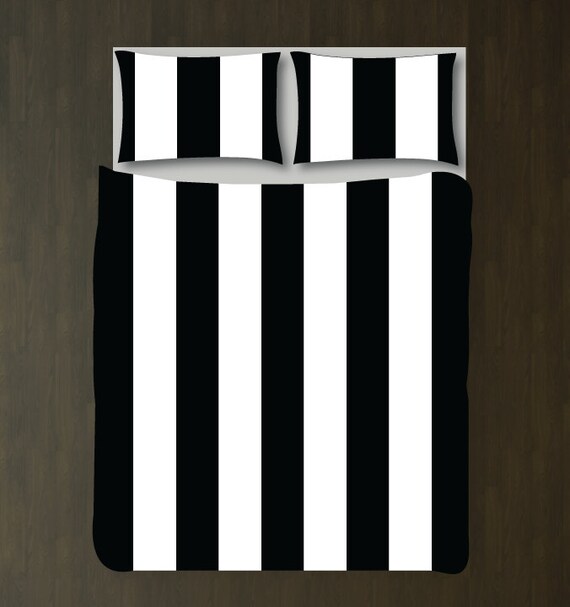 Classic Vertical Striped Bedding Set Custom Duvet Etsy