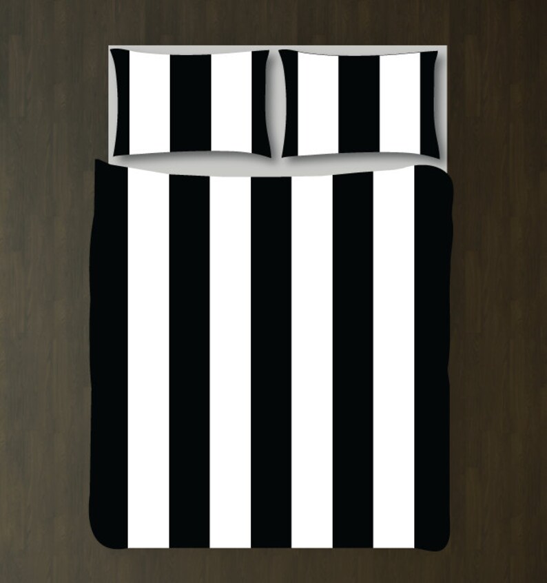 Classic Vertical Striped Bedding Set Custom Duvet