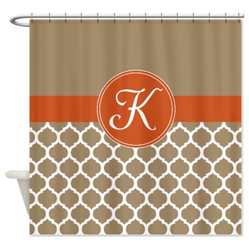 Quatrefoil Shower Curtaincustompersonalized With Monogram Etsy