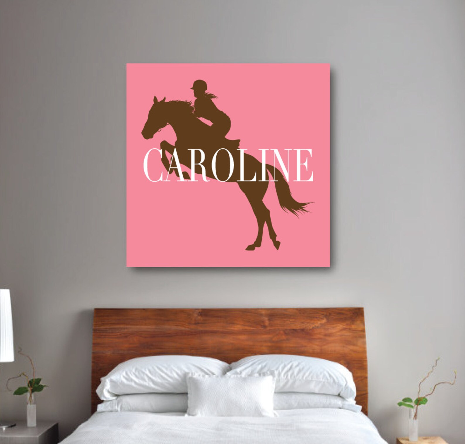 Horse Wall Art Girl's Equestrian Bedroom Decor Preppy Etsy
