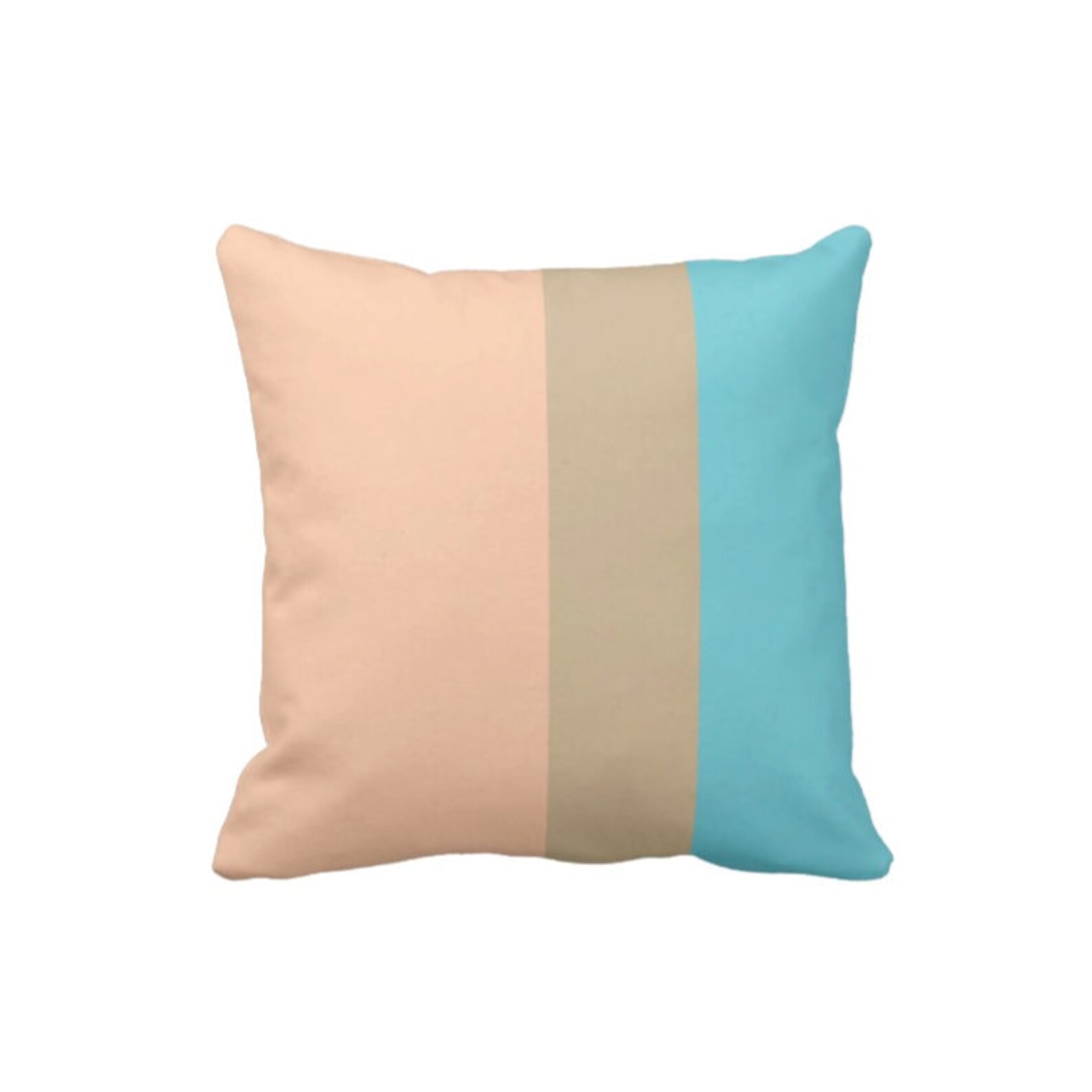 Custom Color Block Throw Pillow & Covernavy Bluewhitecoral Etsy