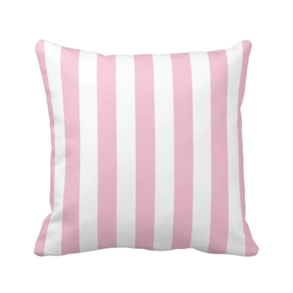 Pink Striped Pillow Etsy