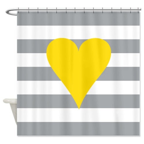 Shower Curtain in Yellow Blue Gray Floral Standard and Extra Etsy