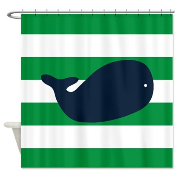 Whale Shower Curtain Etsy