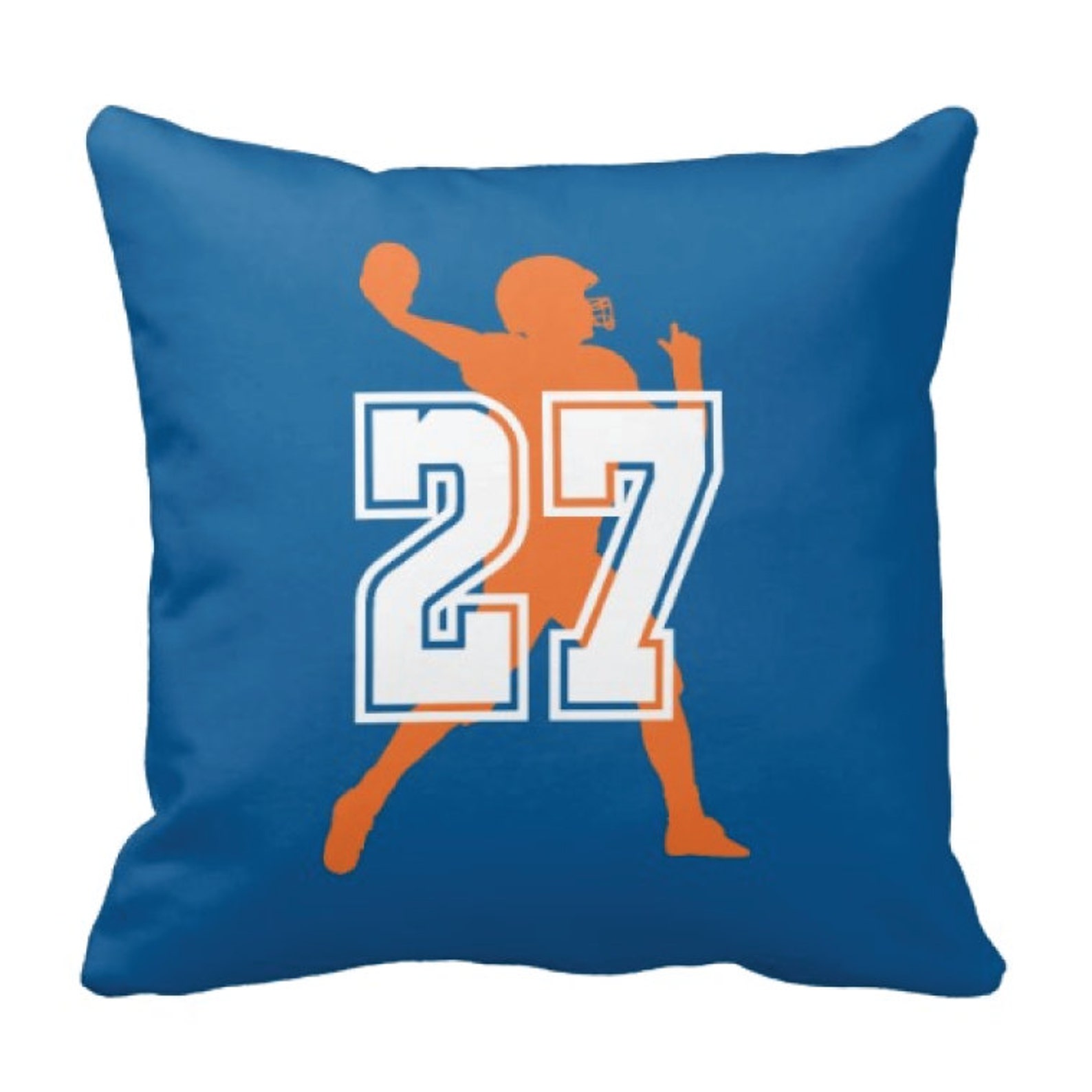 Football Throw Pillow & Cover Personalized Custom Jersey Etsy
