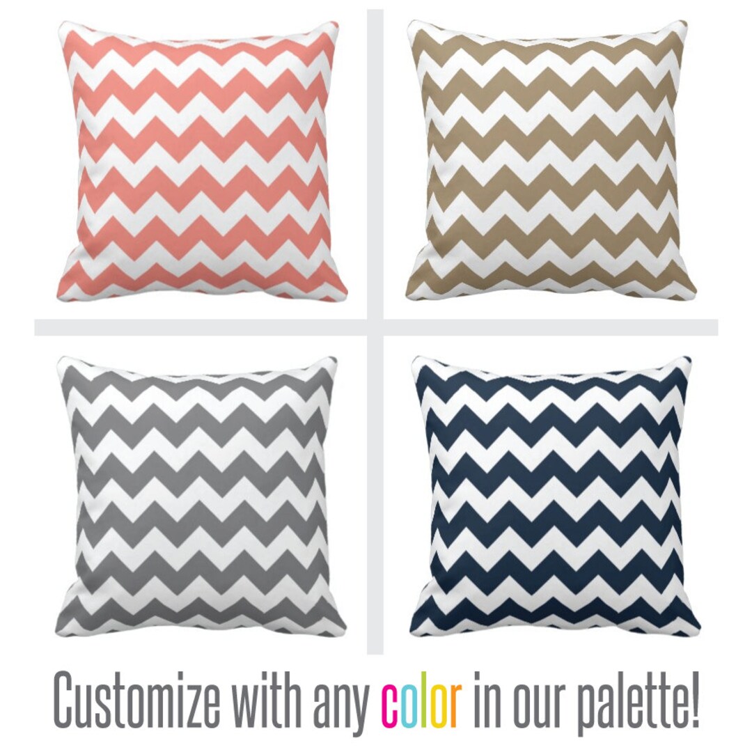 Custom Chevron Throw Pillow and Cover-customize With ANY - Etsy Canada