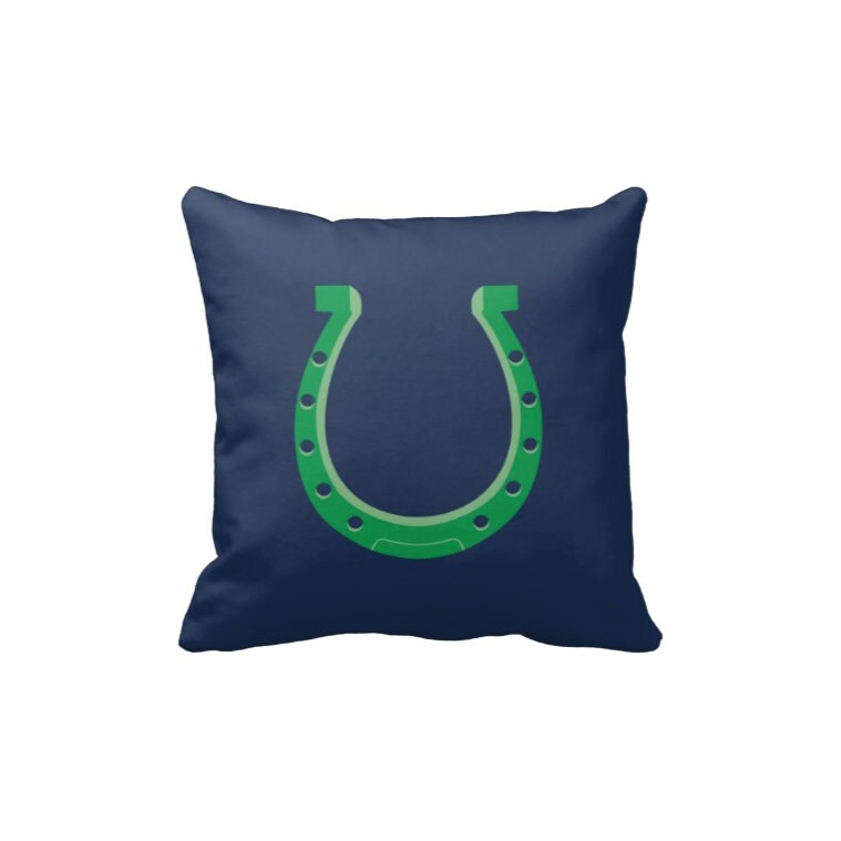 Custom Horseshoe Throw Pillow & CoverAfrican Violet and Hot Etsy