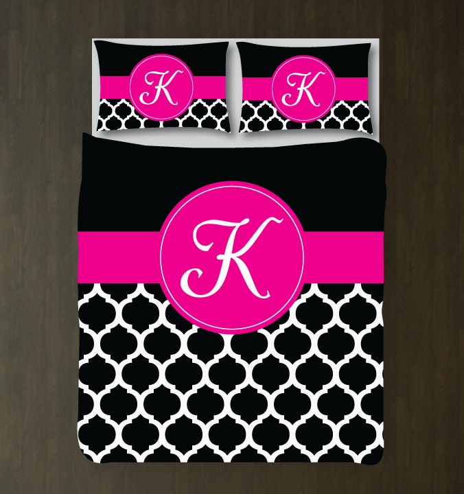 Quatrefoil Bedding SetDuvet CoverShamsPersonalizedMonogram Etsy
