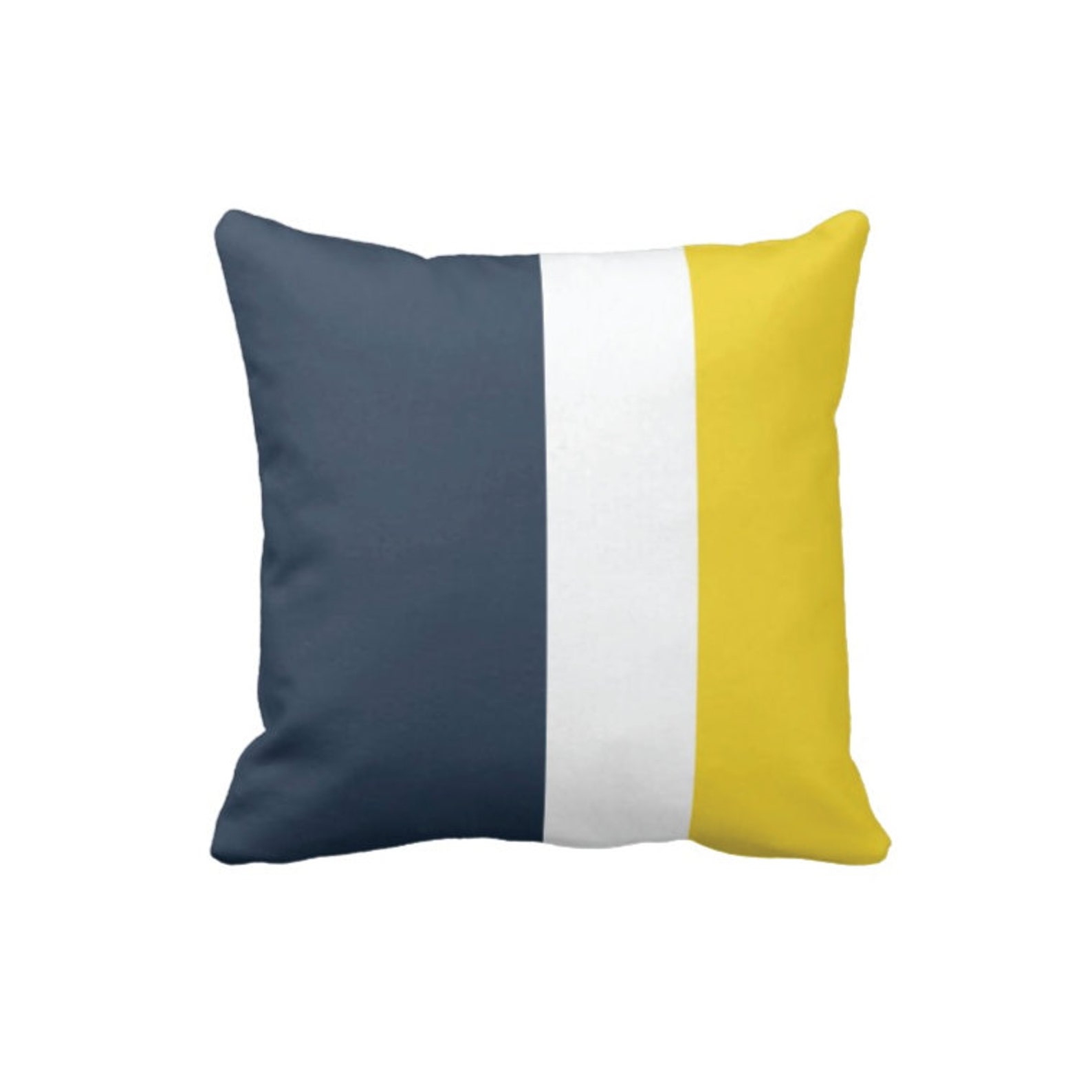Custom Color Block Throw Pillow & Covernavywhiteyellow OR Etsy
