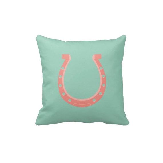 Throw Pillow & Cover Navy Blue Horseshoe pillow | Etsy