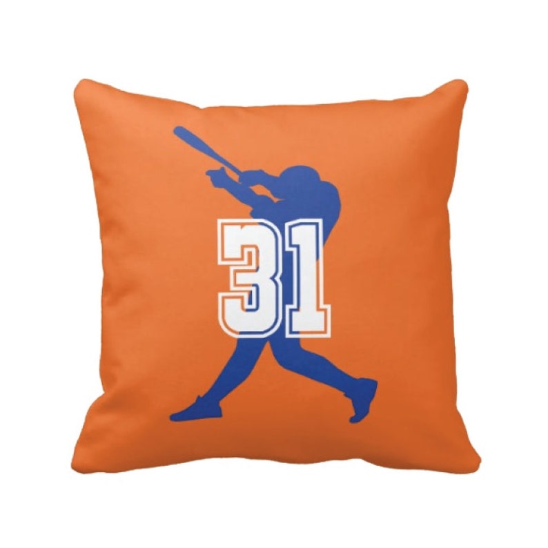 Baseball Throw Pillow & Cover Personalized Custom Jersey Etsy