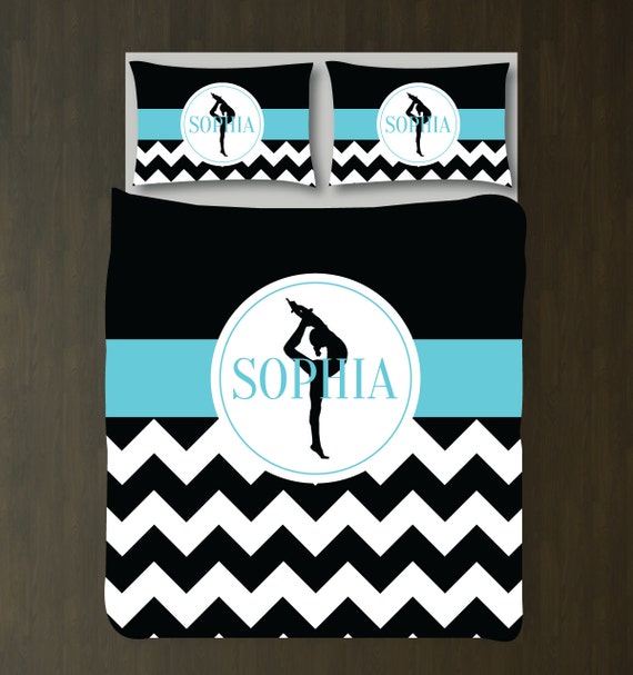Gymnastics Bedding Set Monogrammed Name Duvet Image 0