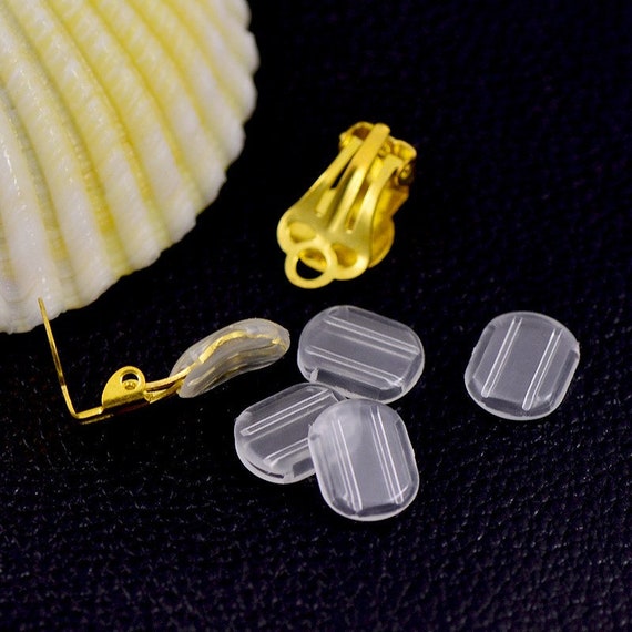Earring Back w/Clear Disc - 10pr Earring Back w/Clear Disc - 10pr