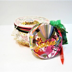 Inspirational Trinket Box with Mini Journal for Jewelry and Mementos w/ Handcrafted Potpourri