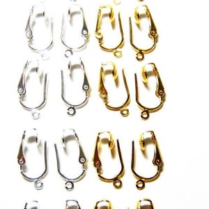 10 pair Pierced Look Comfort Clip on Earring Converters DIY Change Pierced Earrings to Comfortable Clip On