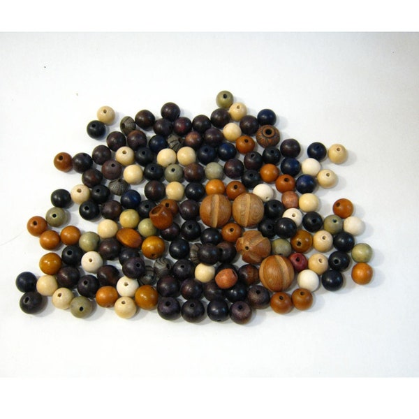 5oz Grab Bag Unused Jewelry Makers Crafters LOT Colorful Wood Beads