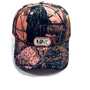 Handmade Camouflage Cap with Crystal Embellishments Rhinestone Camo Hat - Etsy main image 4