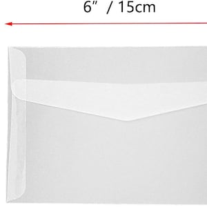 20 Stück 6 × 4 Zoll-Transparentpapier-Vellumumschläge für Kartenherstellung, Basteln, Scrapbooking, Hochzeitseinladungen, Abschlussfeier, Geburtstagsparty-Postkarte