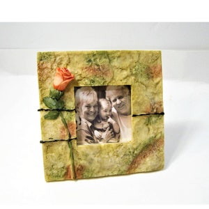 Garden Lovers Rose Bud Floral 2.5 x 2.5 inch photo Frame Picture holder