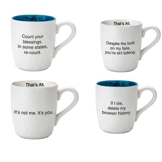 Funny Humor That's All Large 16oz White Coffee Mug Start Workdays With a  Laugh! - Etsy New Zealand