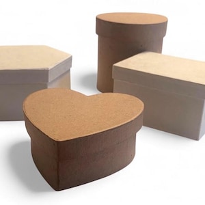 Plain Paper Mache Boxes with Lids: Craft, Decor, Favors
