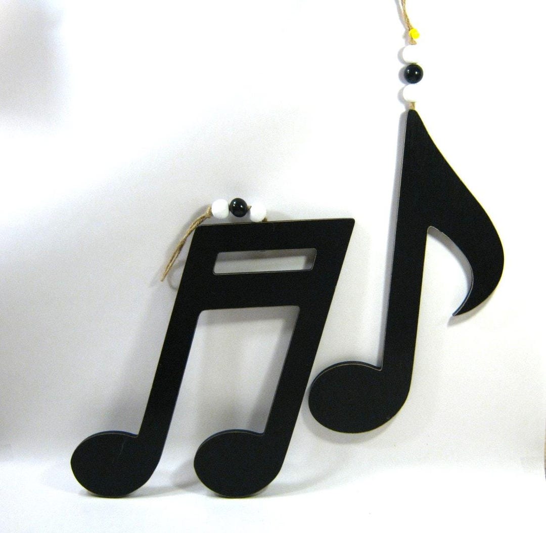 Musical Note Wall Hanging: Wood Eighth Notes Decor - Etsy
