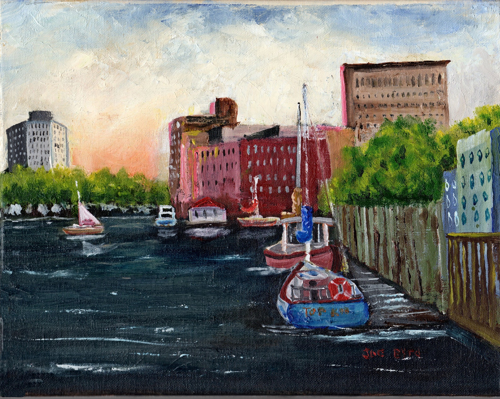 Wilmington NC Riverfront art print by Joe Byrd river Etsy