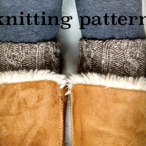 Cable Knit Boot Cuffs/ Legwarmer Pattern