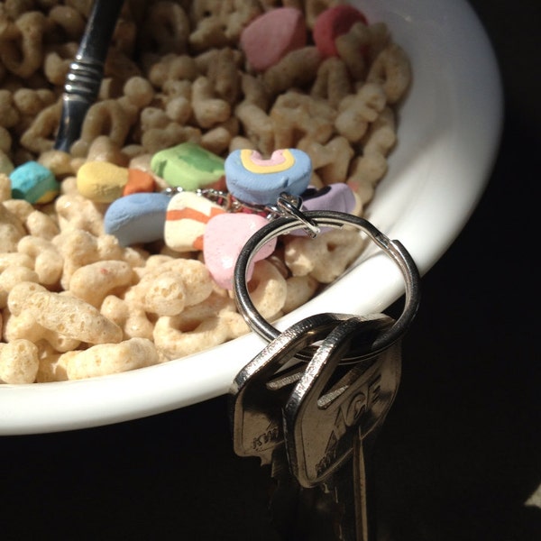 Lucky Marshmallow Charm Keychain