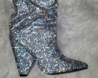 rhinestone boots size 10