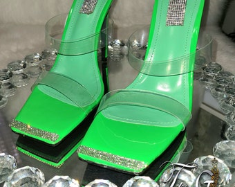 Lime Green Heels - Etsy