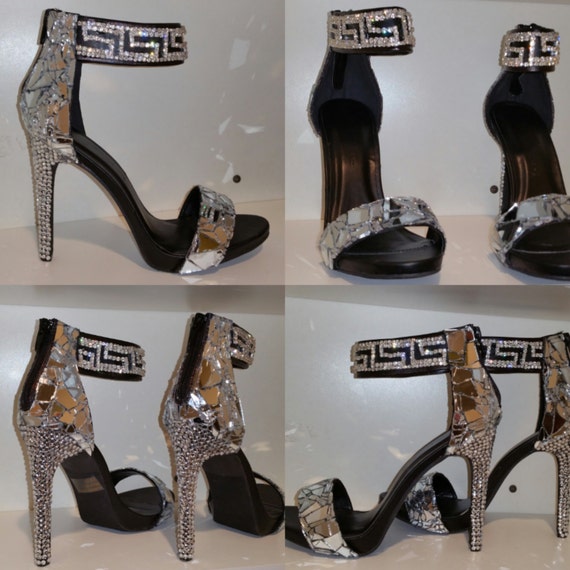 diamond strappy heels