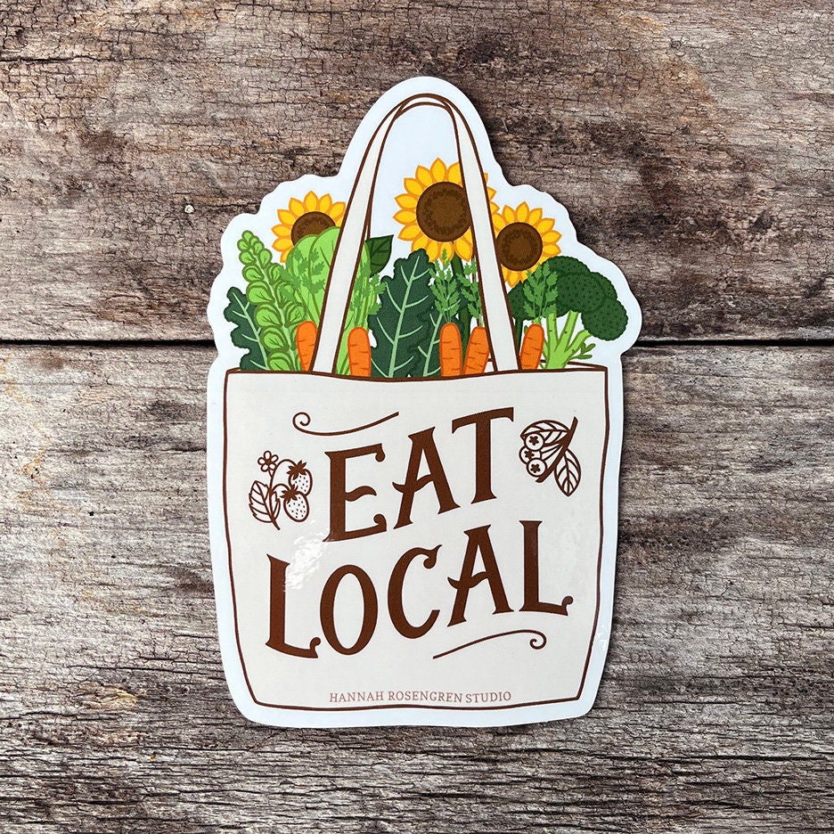 Eat Local Sticker - Etsy