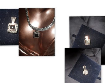 SSS Italian Chain and Onyx pendant Vintage